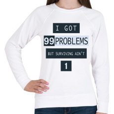 PRINTFASHION Pubg Surviving - Női pulóver - Fehér