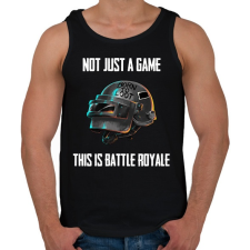 PRINTFASHION PUBG - This is Battle Royale (Fehér) - Férfi atléta - Fekete atléta, trikó