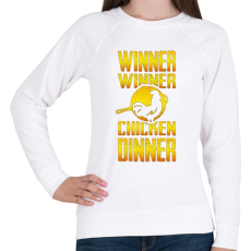 PRINTFASHION PUBG - WINNER (Gold) - Női pulóver - Fehér