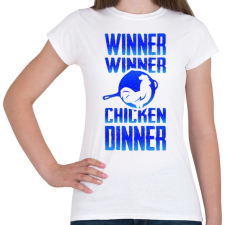 PRINTFASHION PUBG - WINNER (Kék) - Női póló - Fehér női póló