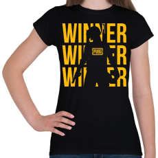 PRINTFASHION PUBG Winner - Női póló - Fekete