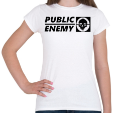 PRINTFASHION PUBLIC ENEMY - Női póló - Fehér női póló