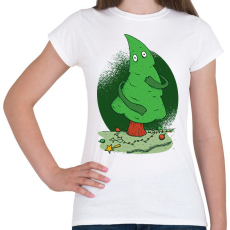 PRINTFASHION Pucér karácsonyfa - Női póló - Fehér