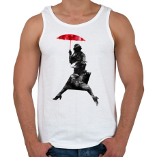 PRINTFASHION Puddle jumper - Férfi atléta - Fehér