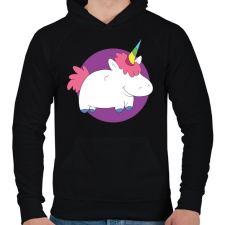 PRINTFASHION Pufi unikronis - Férfi kapucnis pulóver - Fekete férfi pulóver, kardigán