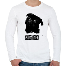 PRINTFASHION pug life2 - Férfi hosszú ujjú póló - Fehér férfi póló