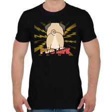 PRINTFASHION PUG LIFE 3 - Férfi póló - Fekete férfi póló