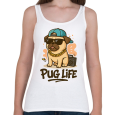 PRINTFASHION Pug Life - Női atléta - Fehér