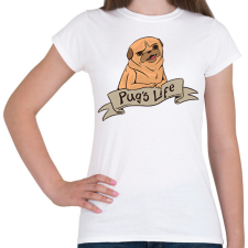 PRINTFASHION Pug's life - Női póló - Fehér női póló