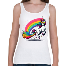 PRINTFASHION Pukikornis - Női atléta - Fehér női trikó