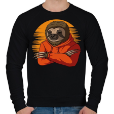 PRINTFASHION Pulóveres lajhár - Férfi pulóver - Fekete férfi pulóver, kardigán