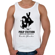 PRINTFASHION PULP FICTION-BLACK - Férfi atléta - Fehér