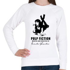 PRINTFASHION PULP FICTION-BLACK - Női pulóver - Fehér