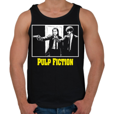 PRINTFASHION Pulp Fiction - Férfi atléta - Fekete atléta, trikó