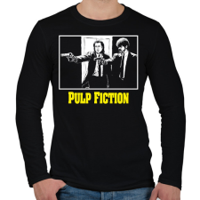 PRINTFASHION Pulp Fiction - Férfi hosszú ujjú póló - Fekete férfi póló