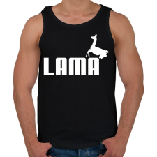 PRINTFASHION Puma Láma paródia - Férfi atléta - Fekete atléta, trikó