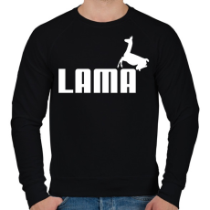 PRINTFASHION Puma Láma paródia - Férfi pulóver - Fekete