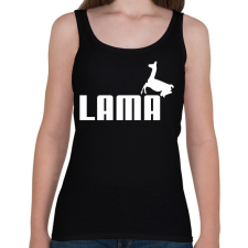 PRINTFASHION Puma Láma paródia - Női atléta - Fekete női trikó