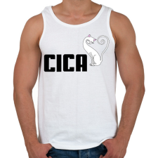 PRINTFASHION Pumacica - Férfi atléta - Fehér atléta, trikó