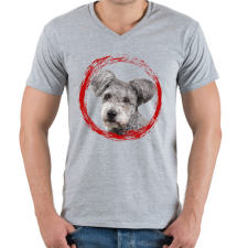 PRINTFASHION pumi kutyus - férfi - Férfi V-nyakú póló - Sport szürke férfi póló