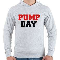 PRINTFASHION PUMP DAY - Férfi kapucnis pulóver - Sport szürke