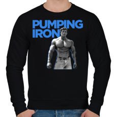 PRINTFASHION Pumping Iron - Férfi pulóver - Fekete