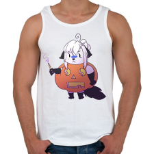 PRINTFASHION Pumpkin cat - Férfi atléta - Fehér atléta, trikó