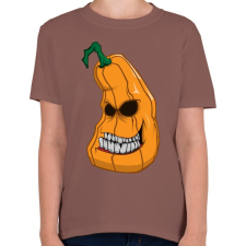 PRINTFASHION Pumpkin head - Gyerek póló - Mogyoróbarna gyerek póló
