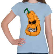 PRINTFASHION Pumpkin head - Női póló - Világoskék