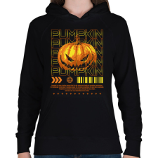 PRINTFASHION Pumpkin - Női kapucnis pulóver - Fekete női pulóver, kardigán