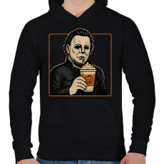 PRINTFASHION Pumpkin spice season - Férfi kapucnis pulóver - Fekete