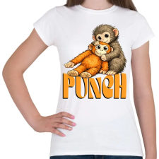 PRINTFASHION PUNCH majom - Női póló - Fehér női póló
