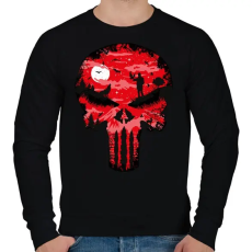 PRINTFASHION Punisher - Férfi pulóver - Fekete