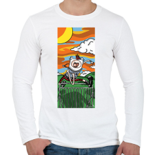 PRINTFASHION Punk Adventure - Férfi hosszú ujjú póló - Fehér férfi póló
