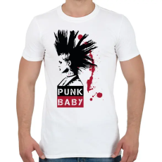 PRINTFASHION Punk Baby - Férfi póló - Fehér