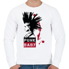 PRINTFASHION Punk Baby - Férfi pulóver - Fehér férfi pulóver, kardigán