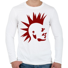 PRINTFASHION Punk - Férfi hosszú ujjú póló - Fehér férfi póló