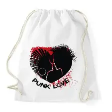 PRINTFASHION Punk love - Sportzsák, Tornazsák - Fehér tornazsák