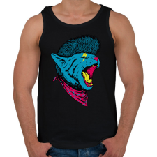 PRINTFASHION Punk macska - Férfi atléta - Fekete atléta, trikó