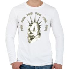 PRINTFASHION Punk punk punk - Férfi hosszú ujjú póló - Fehér