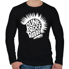 PRINTFASHION Punk Rock Apa - Férfi hosszú ujjú póló - Fekete férfi póló