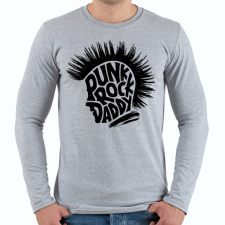 PRINTFASHION Punk Rock Apa - Férfi hosszú ujjú póló - Sport szürke férfi póló