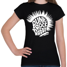 PRINTFASHION Punk Rock Apa - Női póló - Fekete