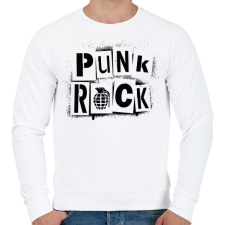 PRINTFASHION Punk Rock - Férfi pulóver - Fehér férfi pulóver, kardigán
