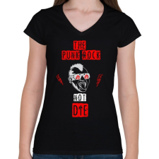 PRINTFASHION punk rock - Női V-nyakú póló - Fekete női póló
