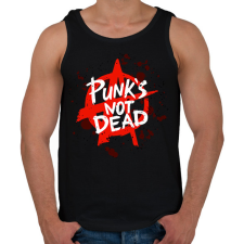 PRINTFASHION Punk's not dead - Férfi atléta - Fekete atléta, trikó