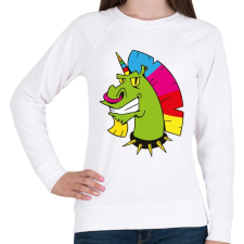 PRINTFASHION punk unicorn - Női pulóver - Fehér női pulóver, kardigán