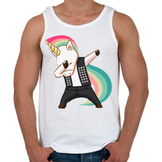 PRINTFASHION Punk unikornis - Férfi atléta - Fehér