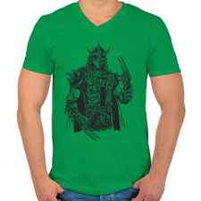 PRINTFASHION Punk zúzó - Férfi V-nyakú póló - Zöld férfi póló