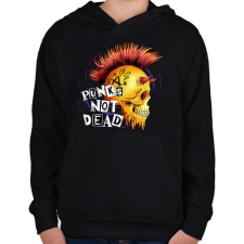PRINTFASHION Punks not dead - Gyerek kapucnis pulóver - Fekete gyerek pulóver, kardigán